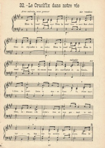 Le crucifix dans notre vie Partition gratuite